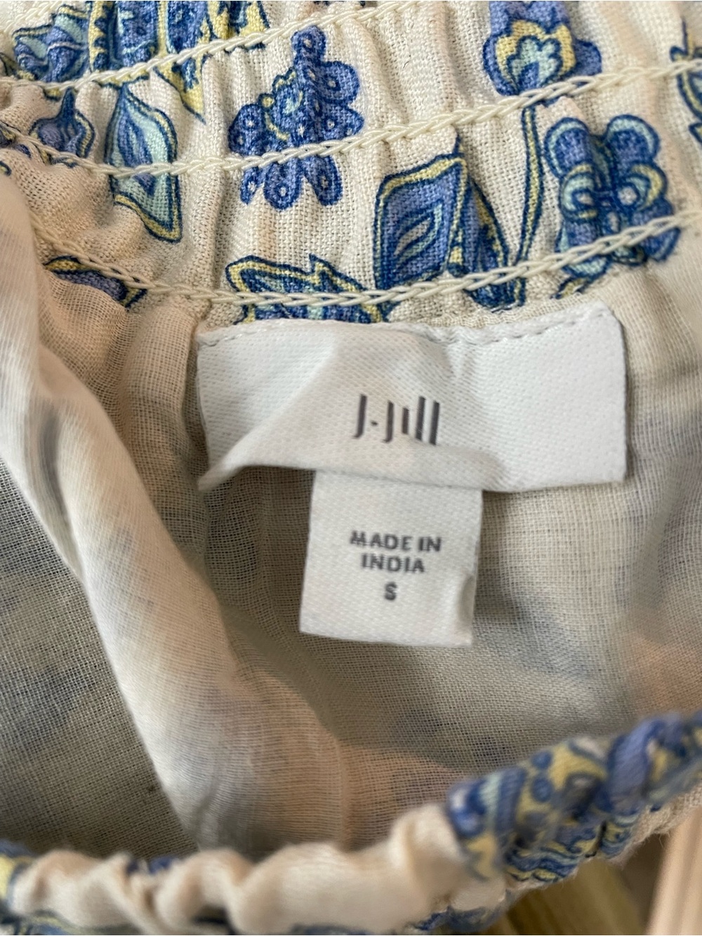 J. Jill Blue and Cream Floral Maxi Skirt - Picture 2 of 7